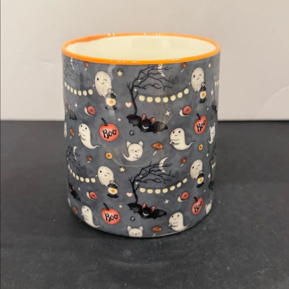 10 STRAWBERRY STREET HALLOWEEN/FALL COFFEE MUG w/ GHOSTS CATS BATS PUMPKINS- NEW - Picture 4 of 11